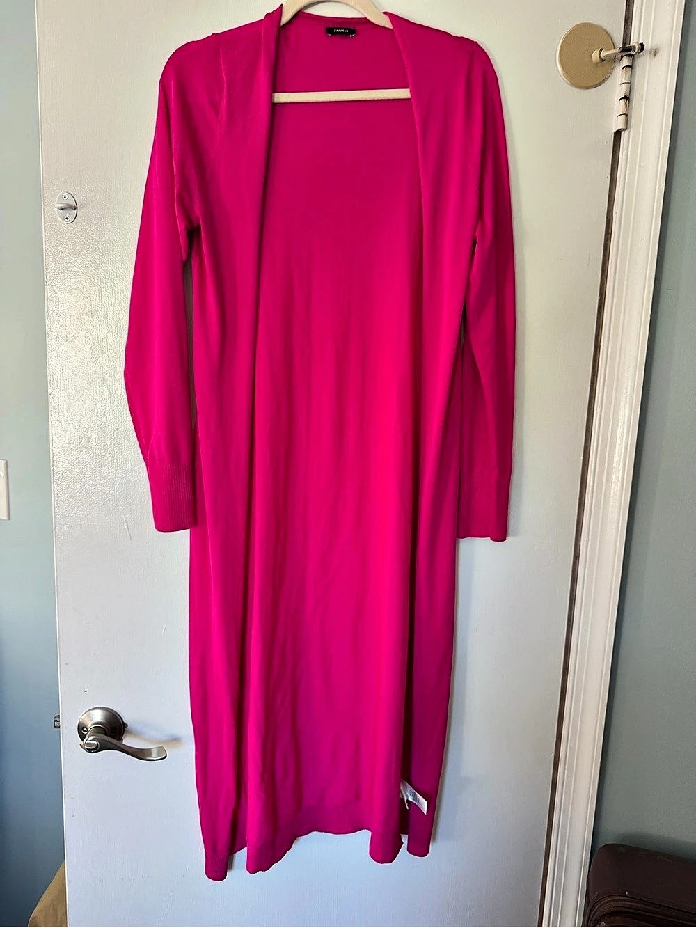 Express Pink Long Sleeve Duster Cardigan size S